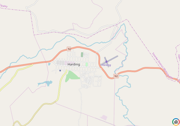 Map location of Harding